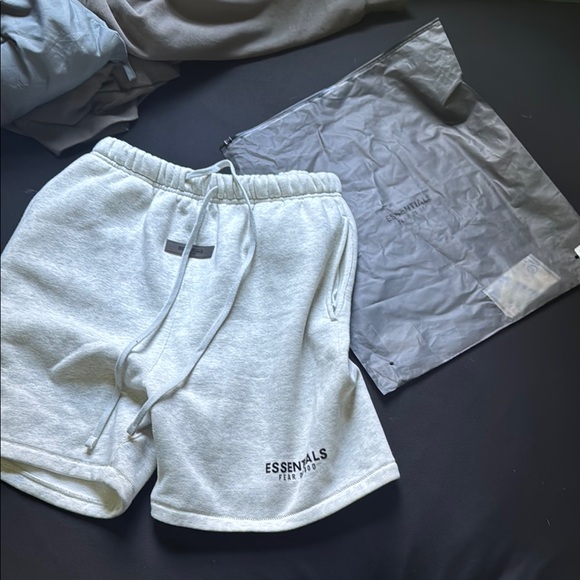 Essentials Light Gray Athletic Shorts - Picture 1 of 5